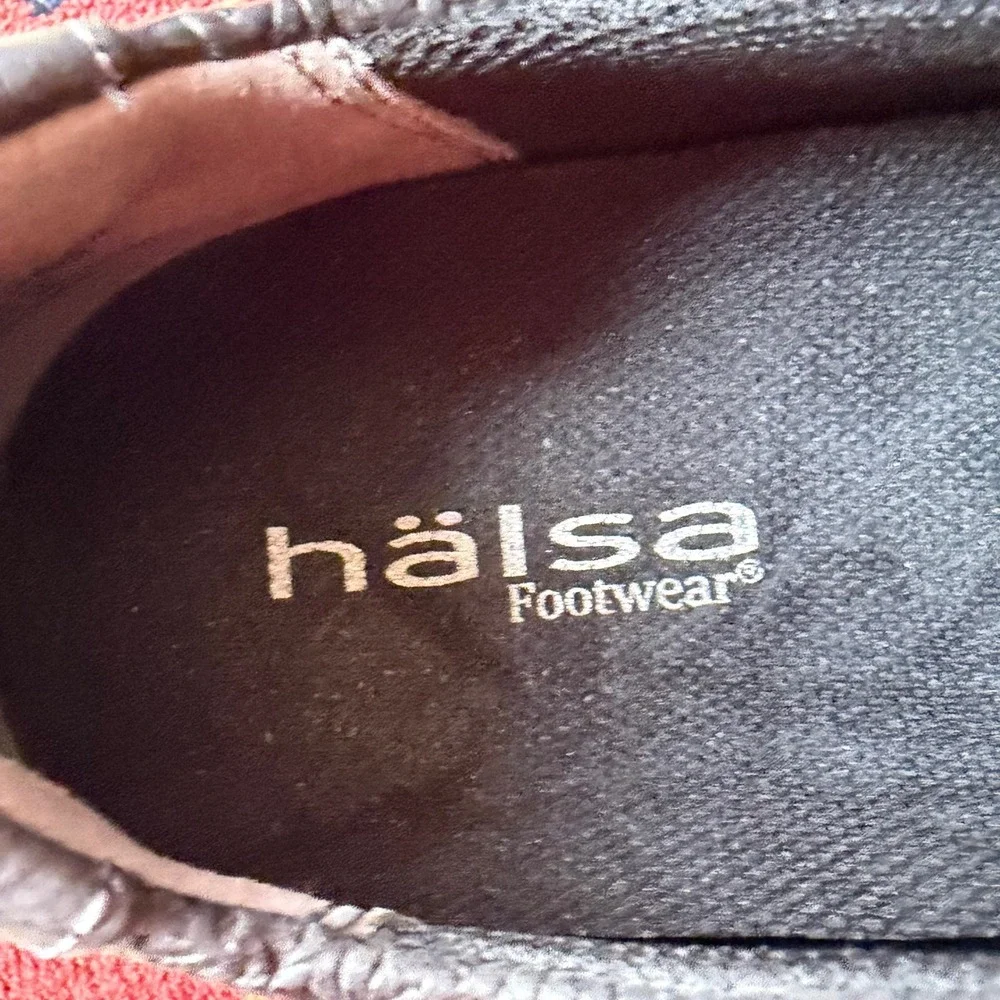 Halsa Aloe Embossed Mary Jane Comfort Shoes Womens 11W Black Leather Soft Casual